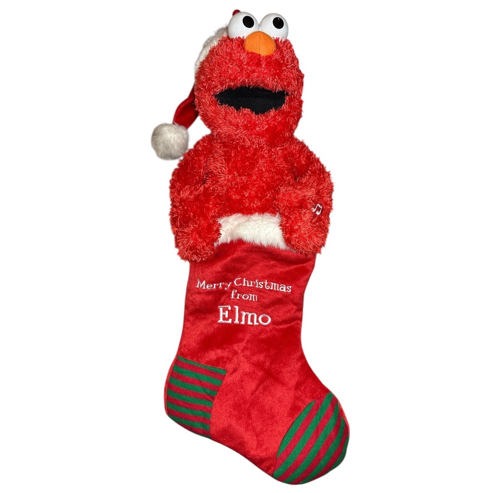 Vtg Elmo Musical Stocking Sound & Light 2007 Sesame Street by Gund NOT‎ WORKING